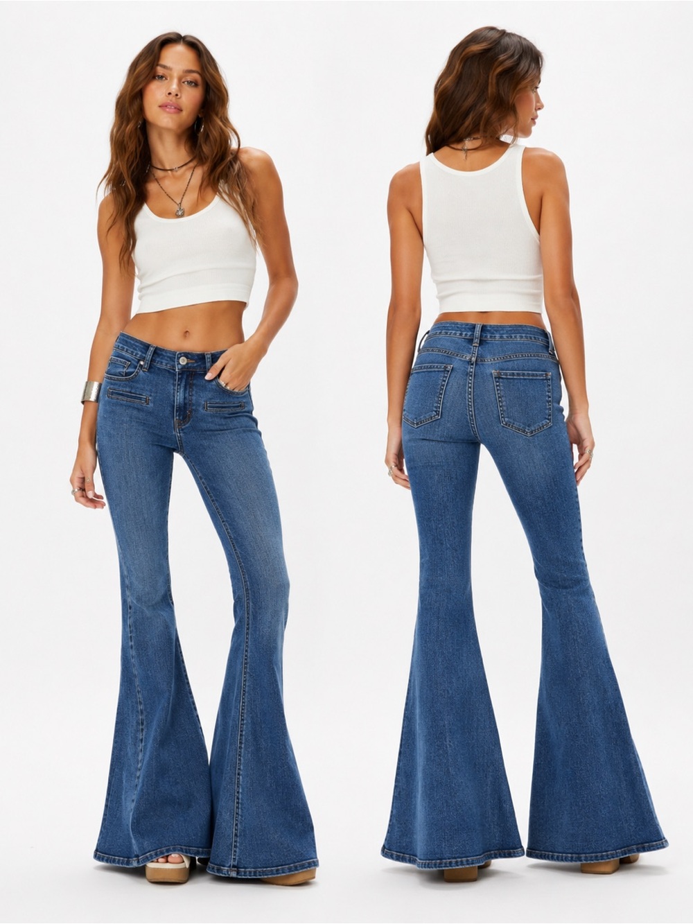 Free People We The Free Extreme Bell Flare‎ Jeans Size 26